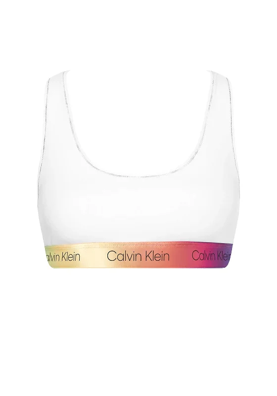 Calvin Klein Pride Racer Back Bralette, White