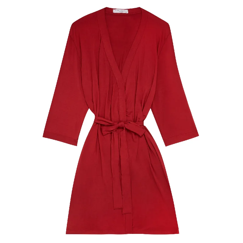 Sophia Bamboo Robe in Ruby