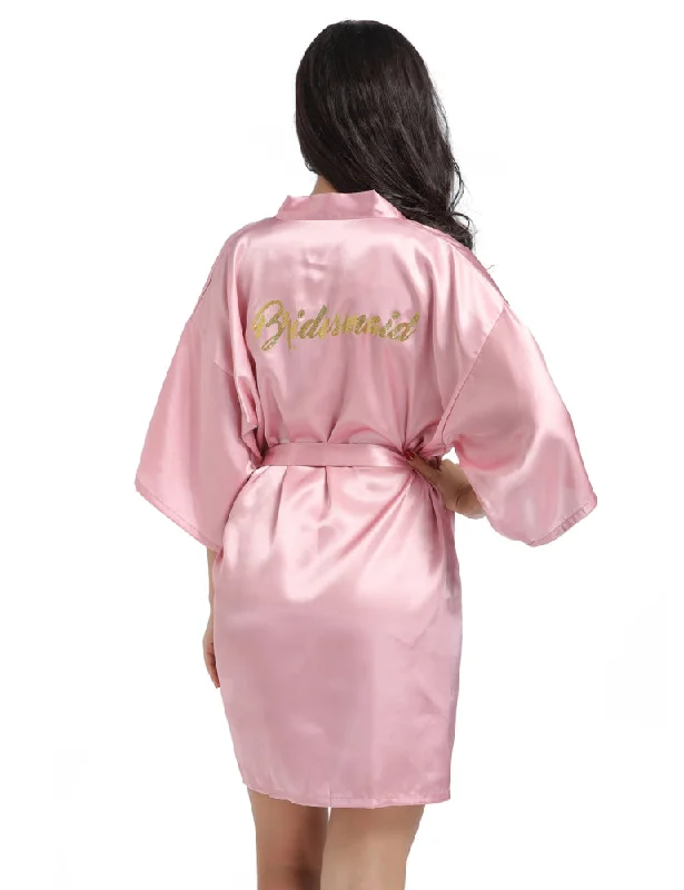 Satin back Rhinestone Bridesmaid robe