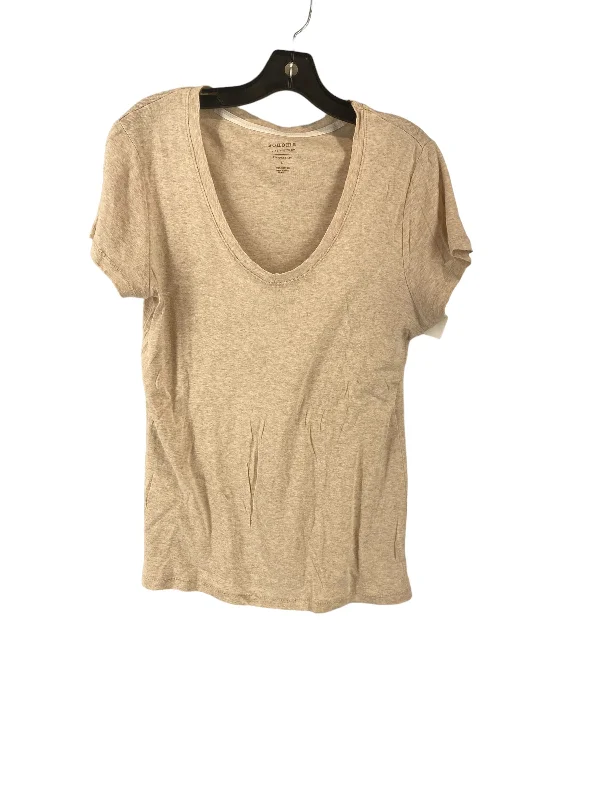 Tan Top Short Sleeve Basic Sonoma, Size L