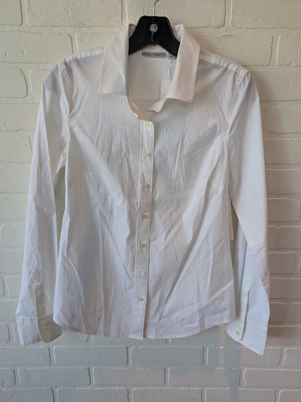 Top Long Sleeve By Halogen In White, Size: Xs