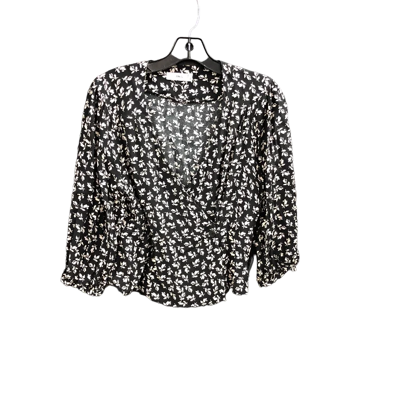 Top Long Sleeve By Mango In Black & White, Size: M