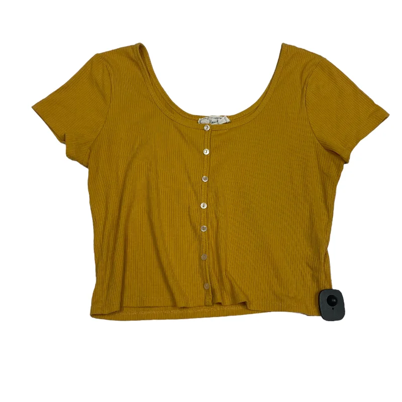 Yellow Top Short Sleeve Clothes Mentor, Size Xl