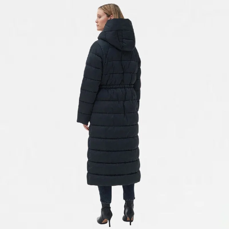 Alexandria Quilted Jacket (Black + Black + Sage Tartan)