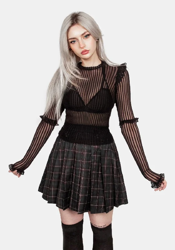 Mourning Ruffle Top